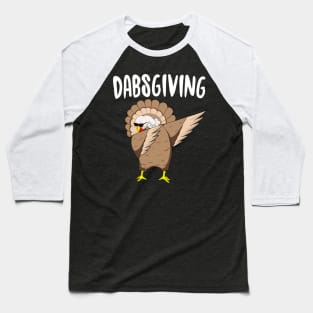 Dabsgiving Dabbing Turkey Baseball T-Shirt